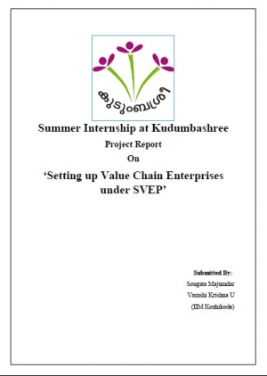 Internship Report (Setting up value chain enterprises under SVEP)